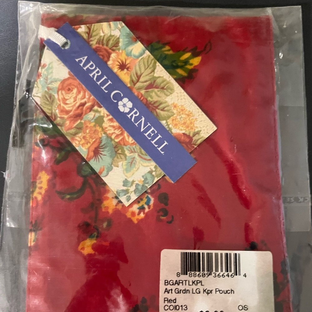 New in package April Cornell small fabric storage pouch
